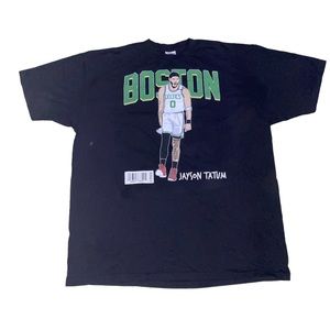 Vintage Shakawear Basketball Player Jayson Tatum Black T-Shirt​